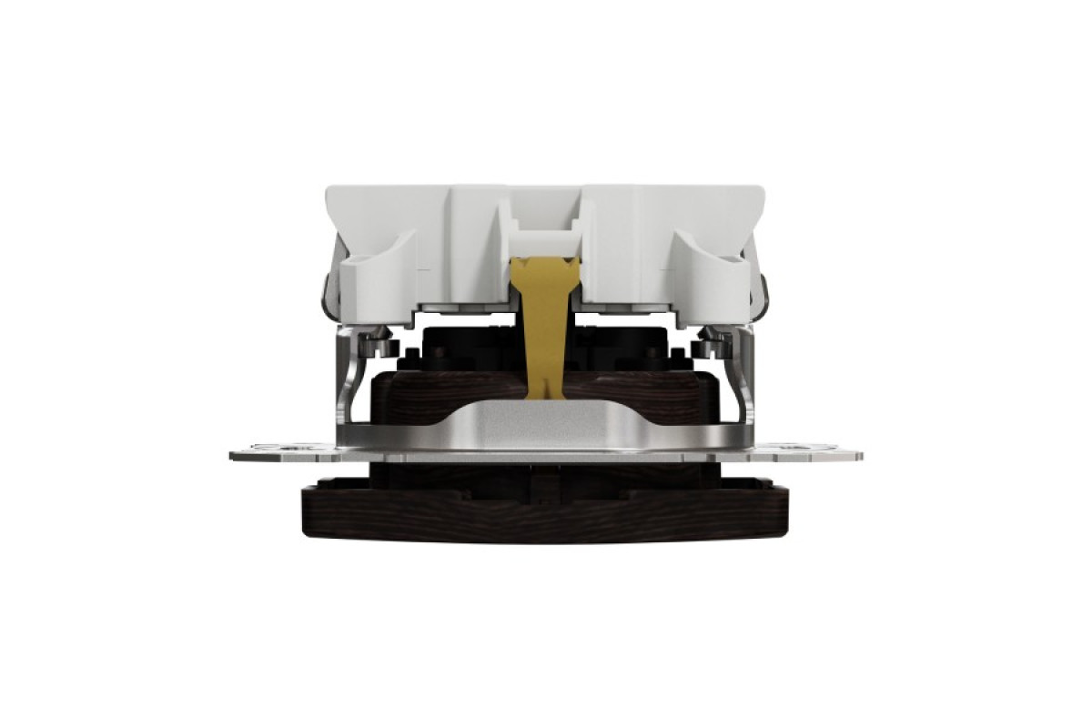 Розетка з заземленням та зі шторками Венге Sedna Element (SDD181022)