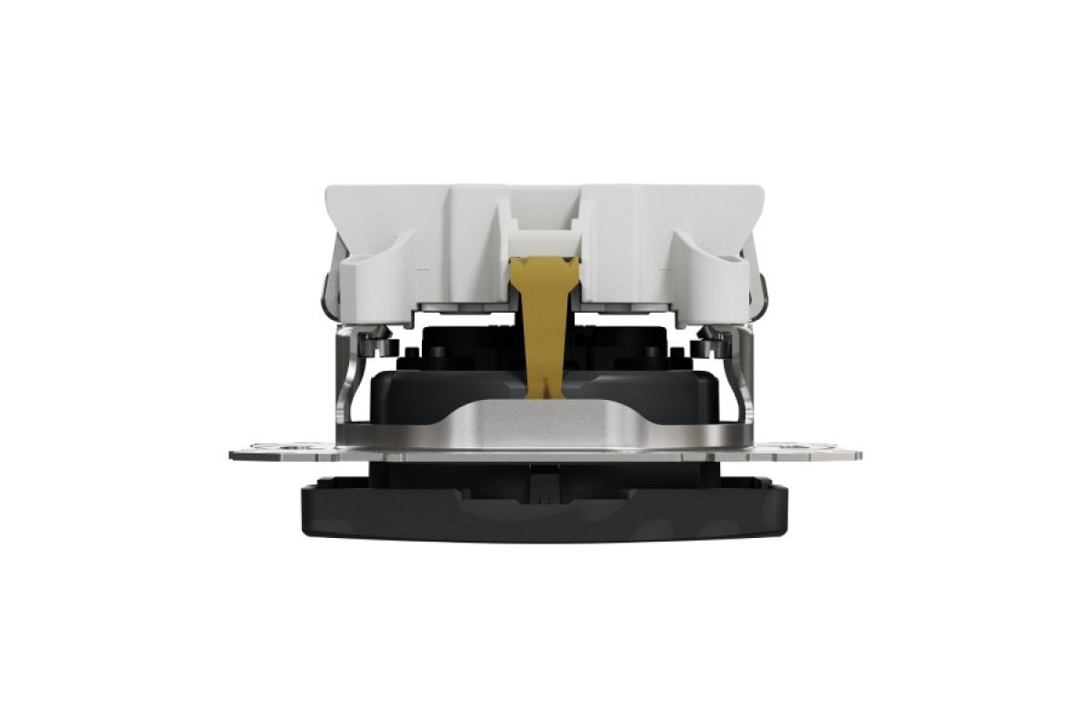 Розетка з заземленням та зі шторками Чорний Sedna Design (SDD114022)