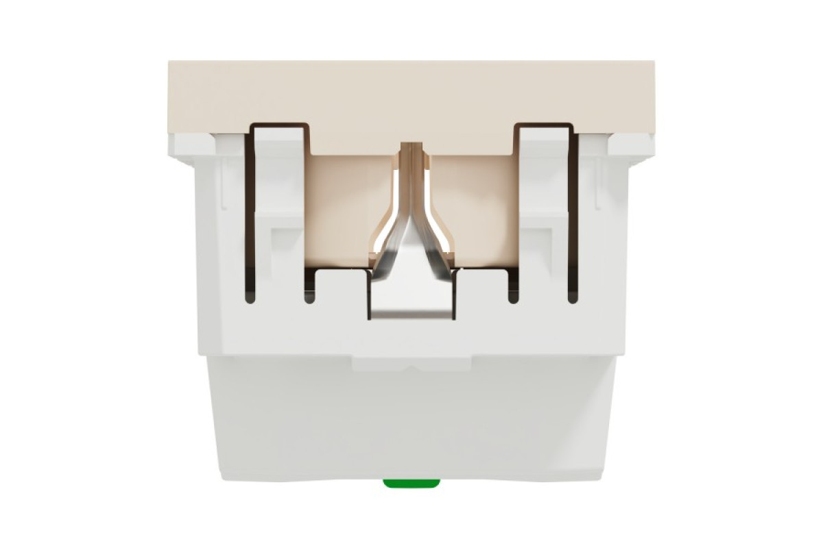 Розетка з заземленням та шторками, 16А, самозатискні клеми, бежева Unica New (NU305744)