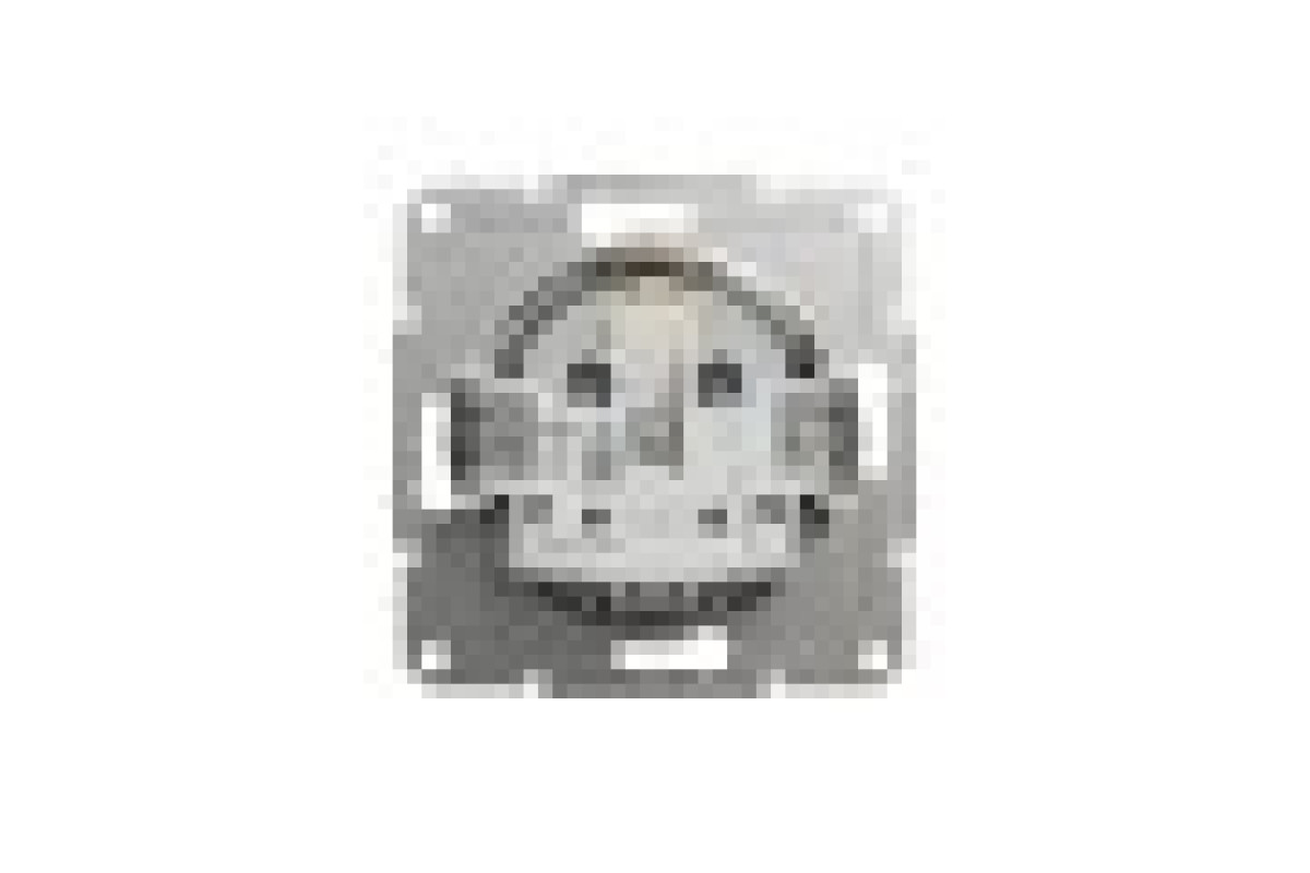 Розетка з заземленням, з захисними шторками Asfora Алюміній (EPH2900261)