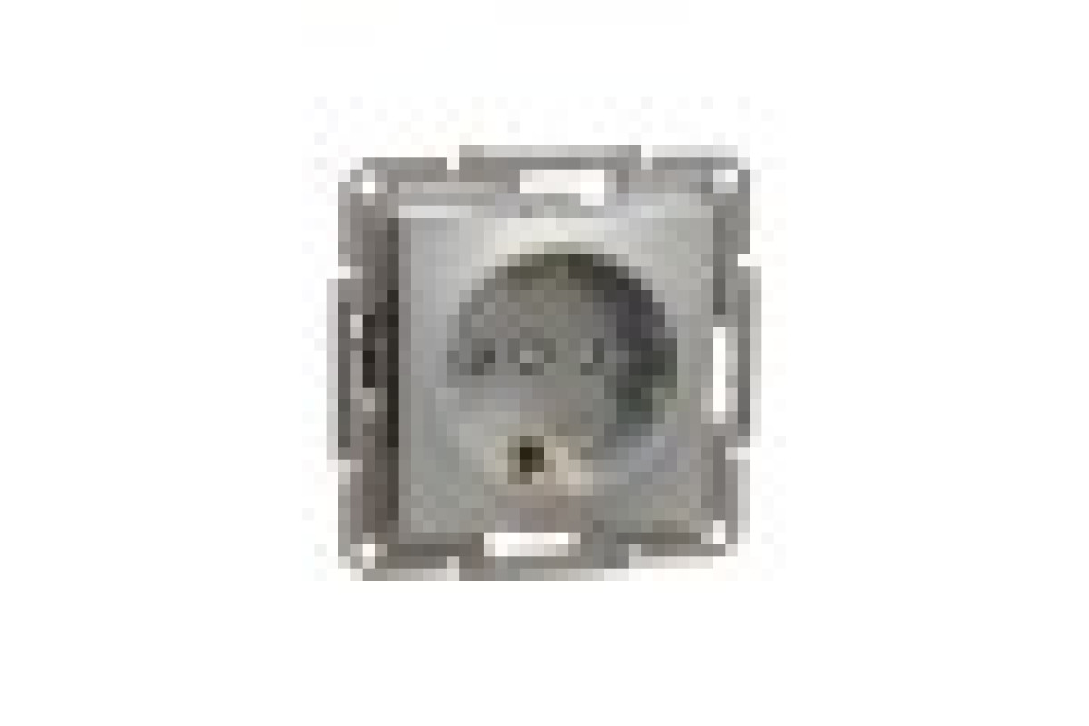 Розетка з заземленням, з захисними шторками Asfora Алюміній (EPH2900261)