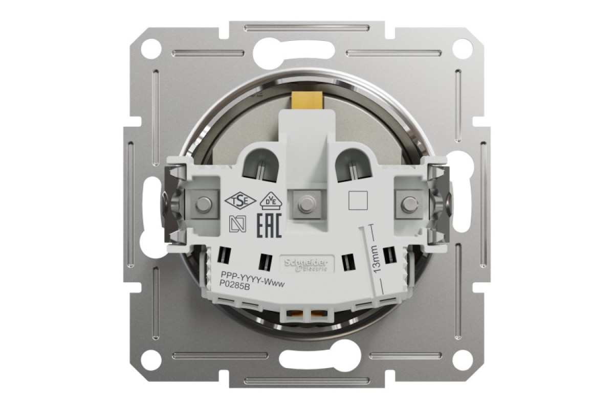 Розетка з заземленням, з захисними шторками Asfora Бронза (EPH2900269)