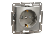 Розетка з заземленням, з захисними шторками Asfora Бронза (EPH2900269)