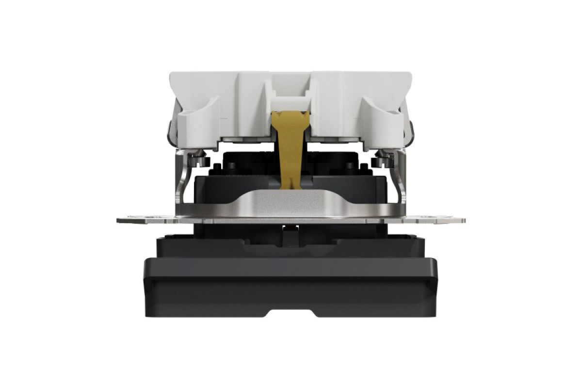 Розетка з заземленням, зі шторками та кришкою Чорний Sedna Design (SDD114024)