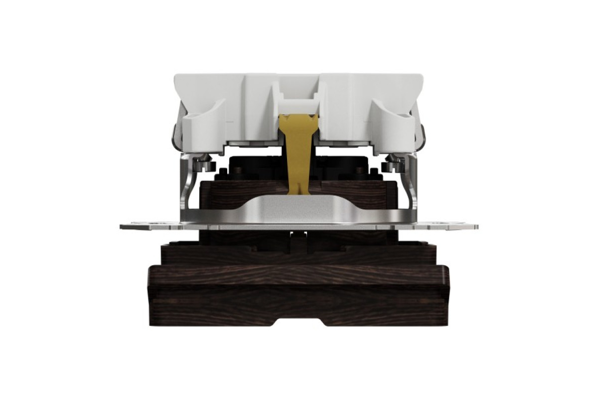 Розетка з заземленням, шторками та кришкою, Венге Sedna Elements (SDD181024)