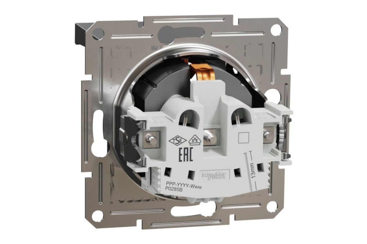 Розетка з кришкою, з заземленням Asfora Антрацит (EPH3100171)