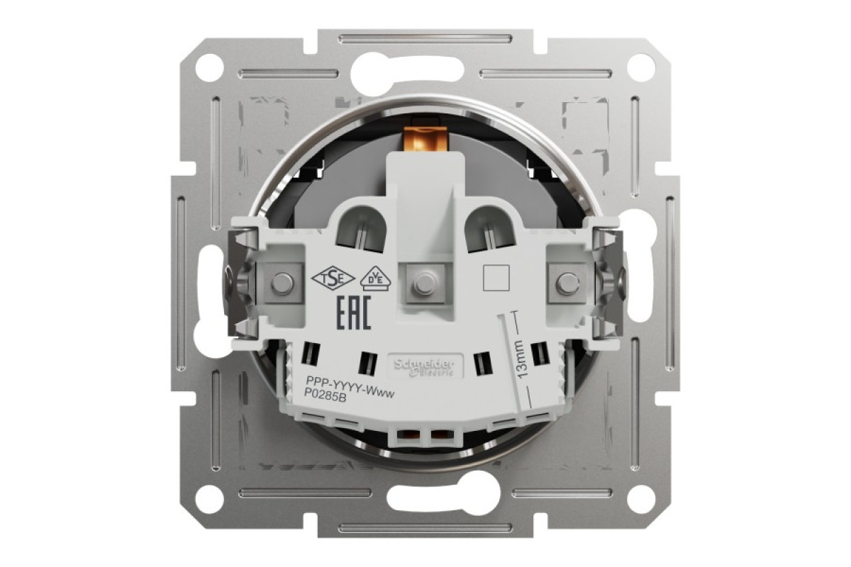 Розетка з кришкою, з заземленням Asfora Антрацит (EPH3100171)