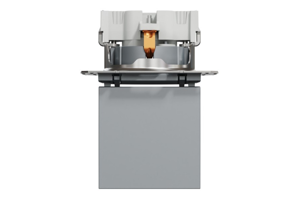 Розетка з кришкою, з заземленням Asfora Сталь (EPH3100162)