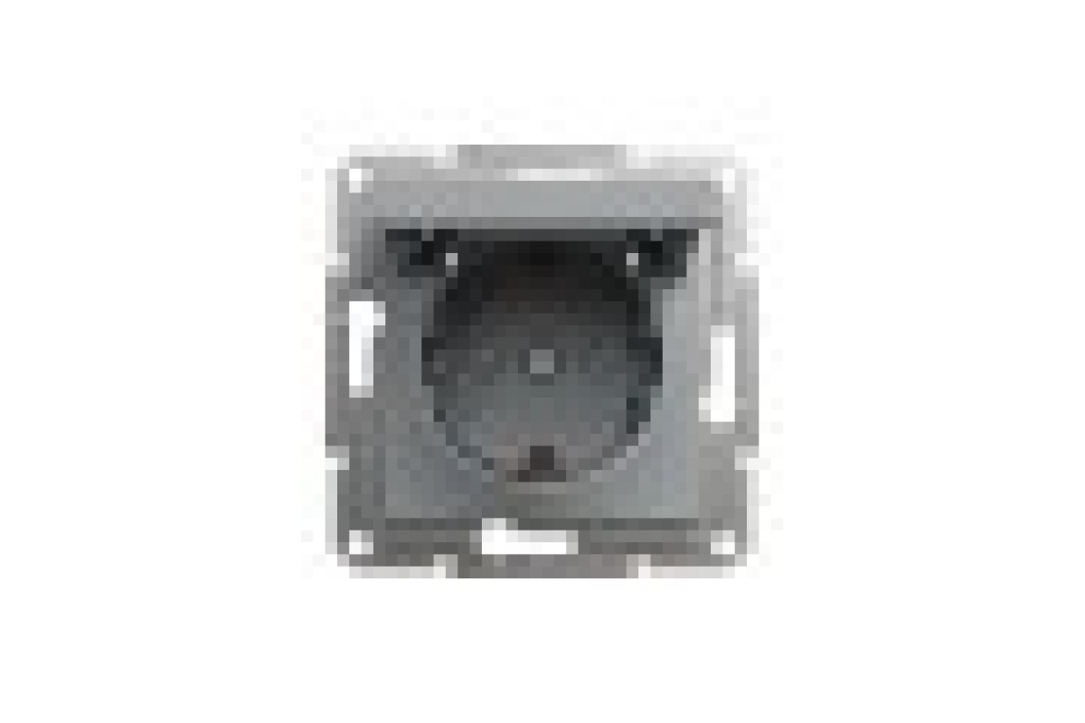 Розетка з кришкою, з заземленням Asfora Сталь (EPH3100162)