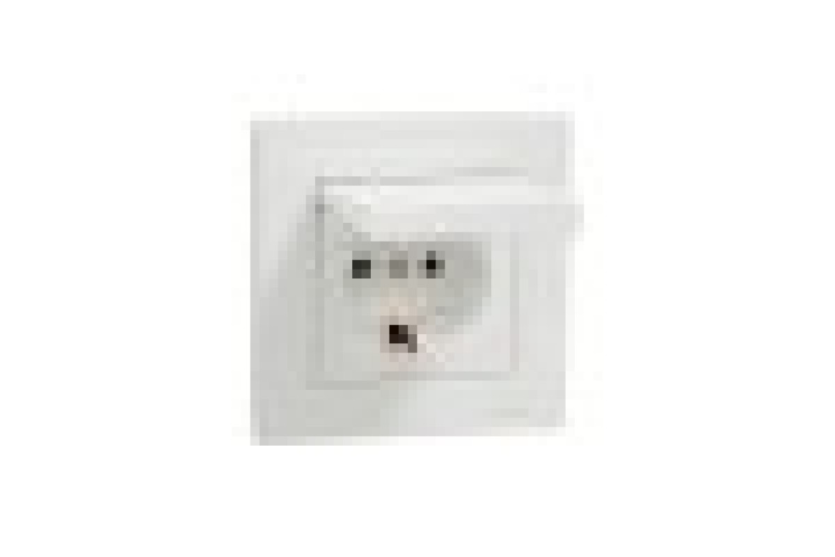 Розетка з кришкою, з заземленням Біла Asfora (EPH3100121)