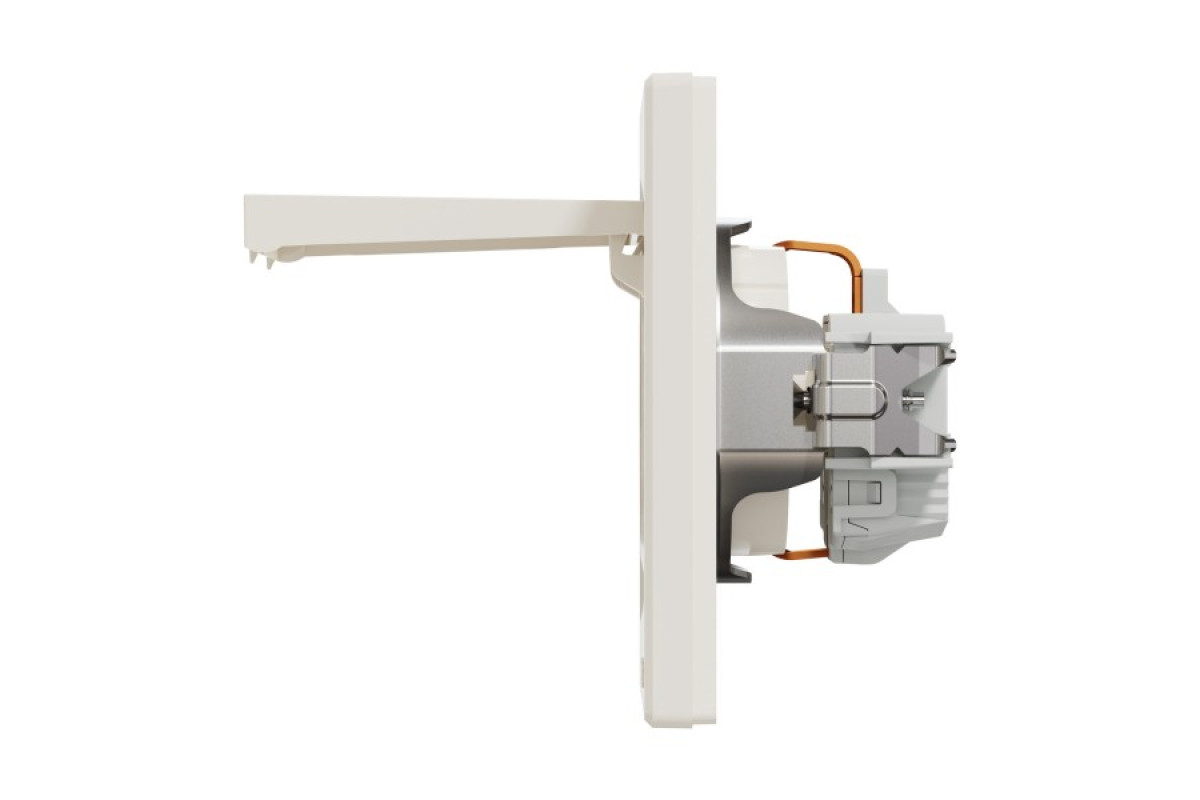 Розетка з кришкою, з заземленням Крем Asfora (EPH3100123)