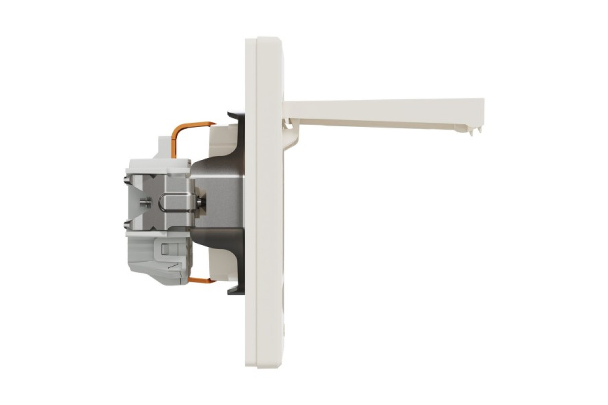 Розетка з кришкою, з заземленням Крем Asfora (EPH3100123)