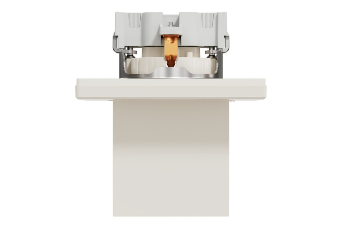 Розетка з кришкою, з заземленням Крем Asfora (EPH3100123)