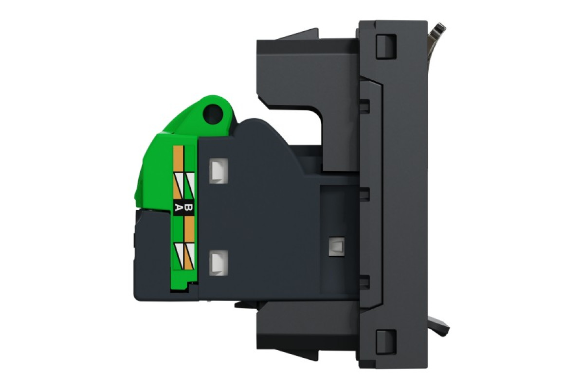 Розетка комп'ютерна RJ45 1-постова 6А FTP пряма з затвором, антрацит (NU344854)