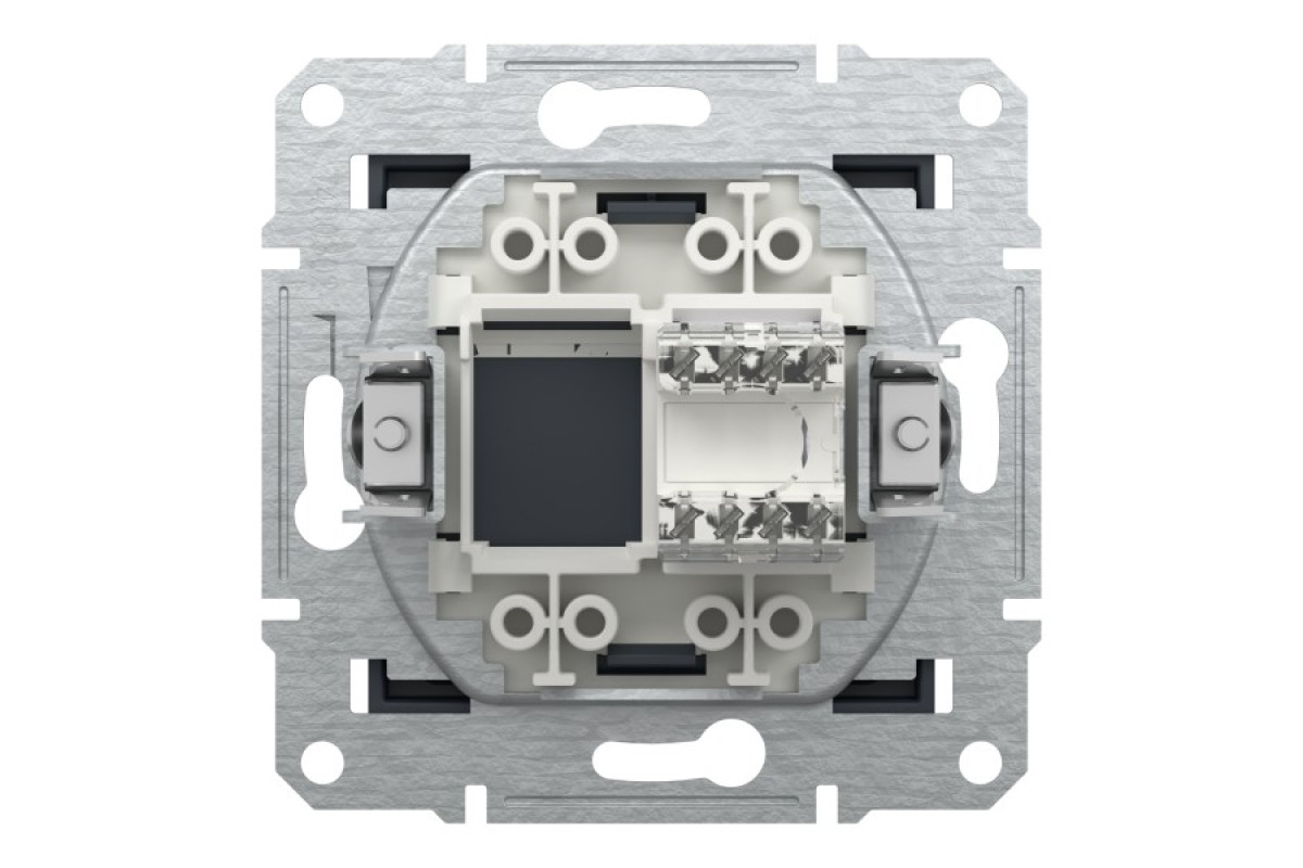 Розетка комп'ютерна RJ45 STP категорія 5Е Asfora Антрацит (EPH5000171)