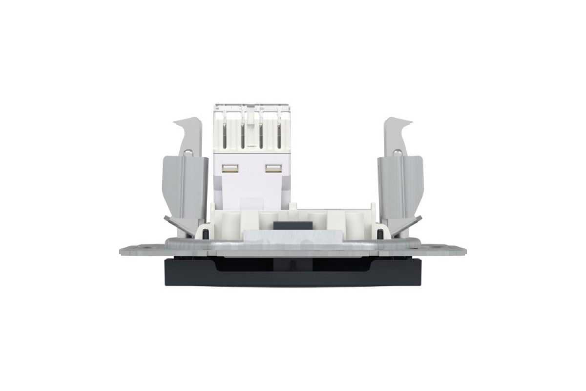 Розетка комп'ютерна RJ45 STP категорія 5Е Asfora Антрацит (EPH5000171)