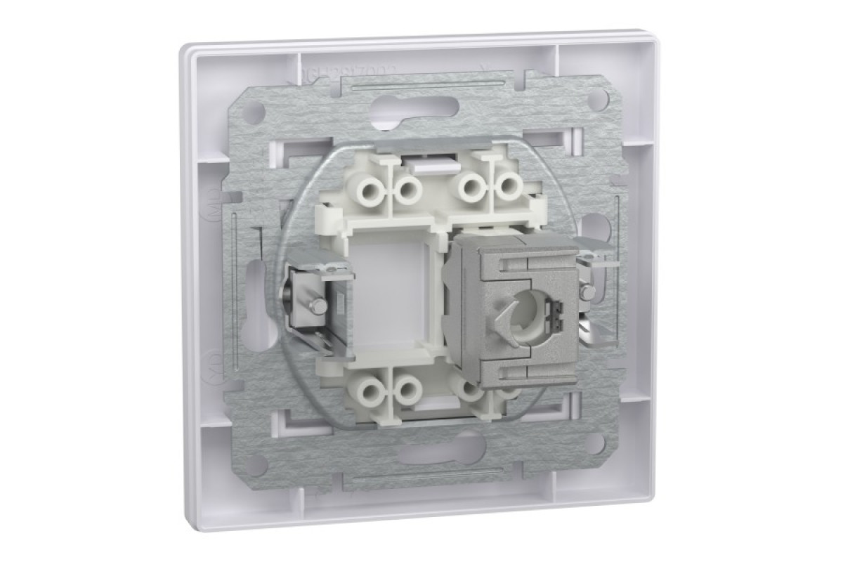 Розетка комп'ютерна RJ45 STP категорія 5Е Біла Asfora (EPH5000121)