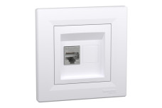 Розетка комп'ютерна RJ45 STP категорія  5Е Біла Asfora (EPH5000121)