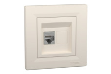 Розетка комп'ютерна RJ45 STP категорія  5Е Крем Asfora (EPH5000123)