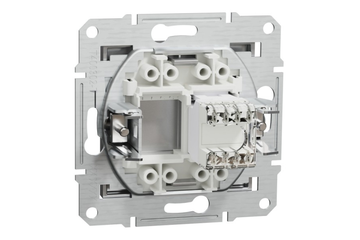 Розетка комп'ютерна RJ45 UTP категорія 5Е Asfora Алюміній (EPH4300161)