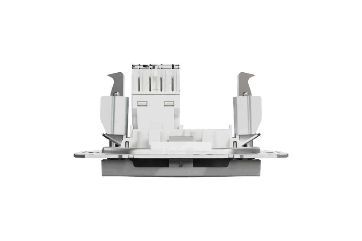 Розетка комп'ютерна RJ45 UTP категорія 5Е Asfora Алюміній (EPH4300161)