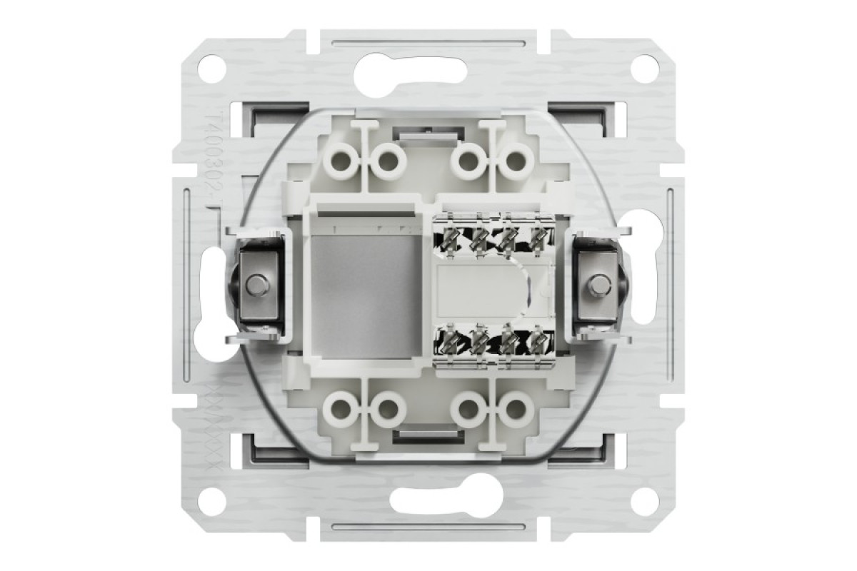 Розетка комп'ютерна RJ45 UTP категорія 5Е Asfora Алюміній (EPH4300161)