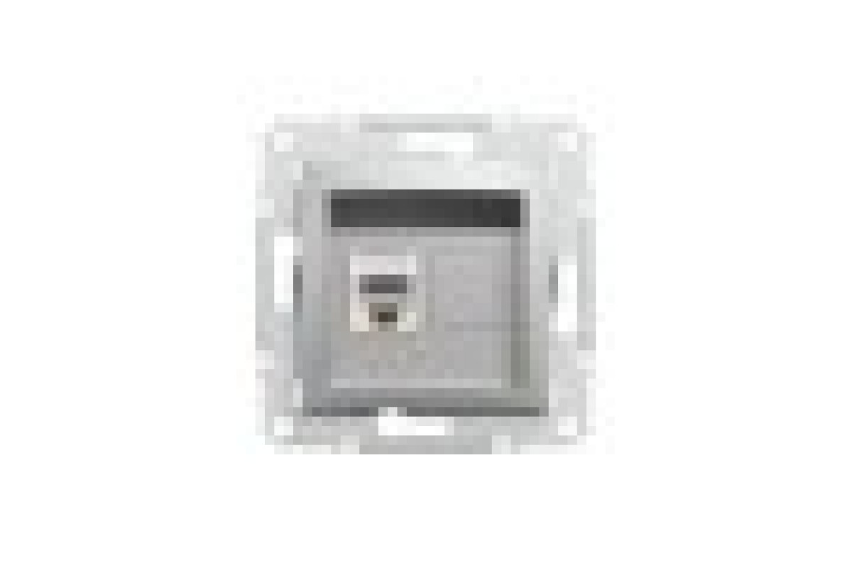 Розетка комп'ютерна RJ45 UTP категорія 5Е Asfora Алюміній (EPH4300161)