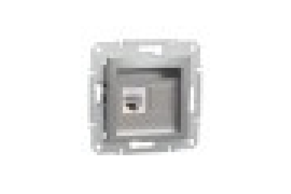 Розетка комп'ютерна RJ45 UTP категорія 5Е Asfora Алюміній (EPH4300161)