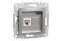 Розетка комп'ютерна RJ45 UTP категорія 5Е Asfora Алюміній (EPH4300161)