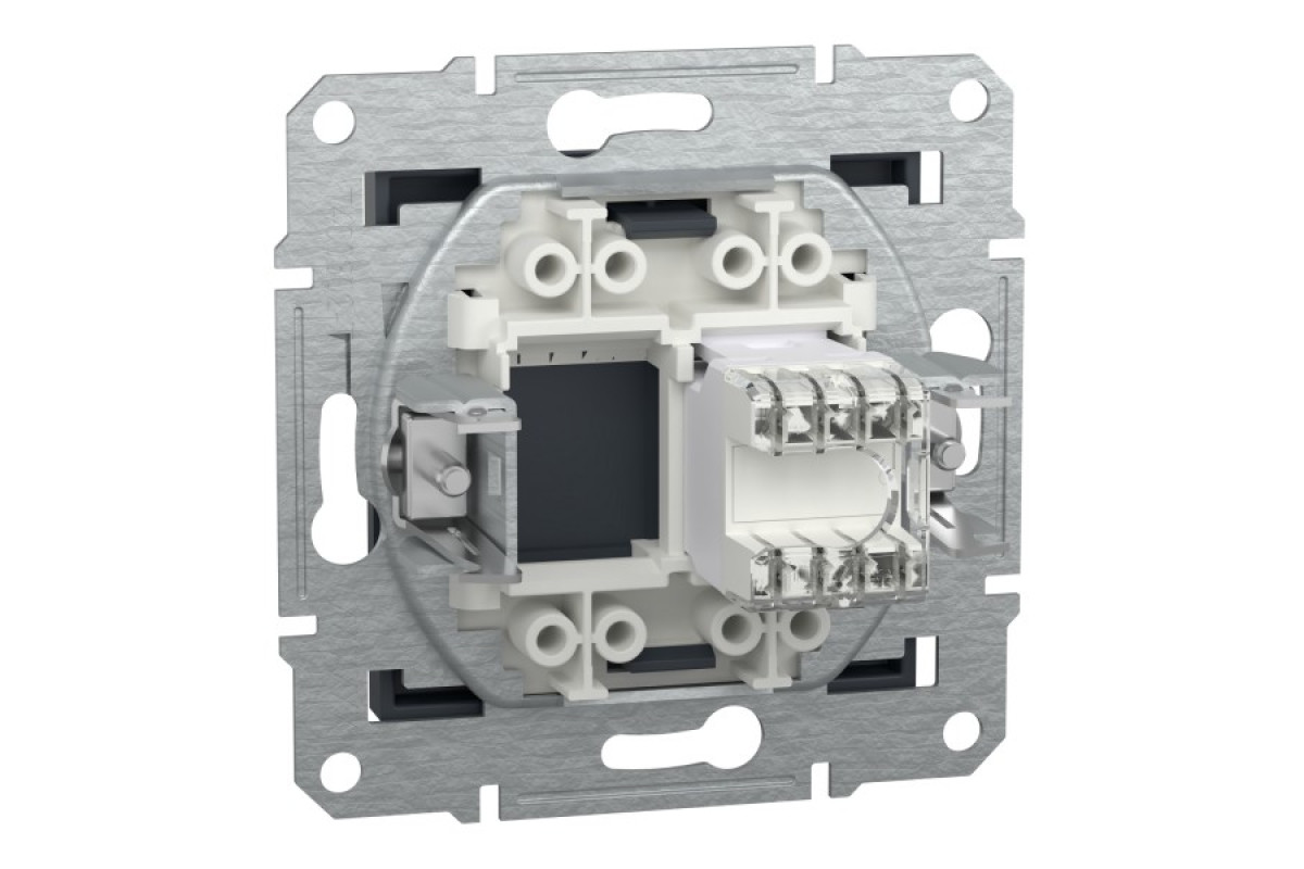 Розетка комп'ютерна RJ45 UTP категорія 5Е Asfora Антрацит (EPH4300171)