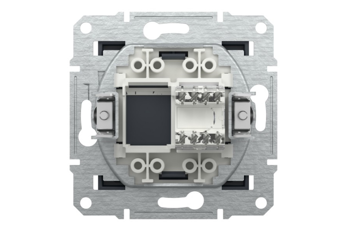 Розетка комп'ютерна RJ45 UTP категорія 5Е Asfora Антрацит (EPH4300171)