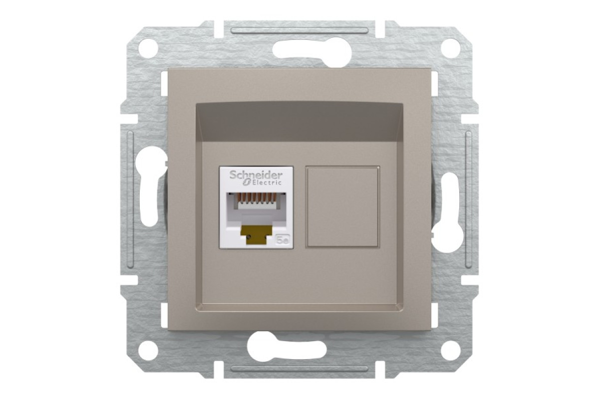 Розетка комп'ютерна RJ45 UTP категорія 5Е Asfora Бронза (EPH4300169)
