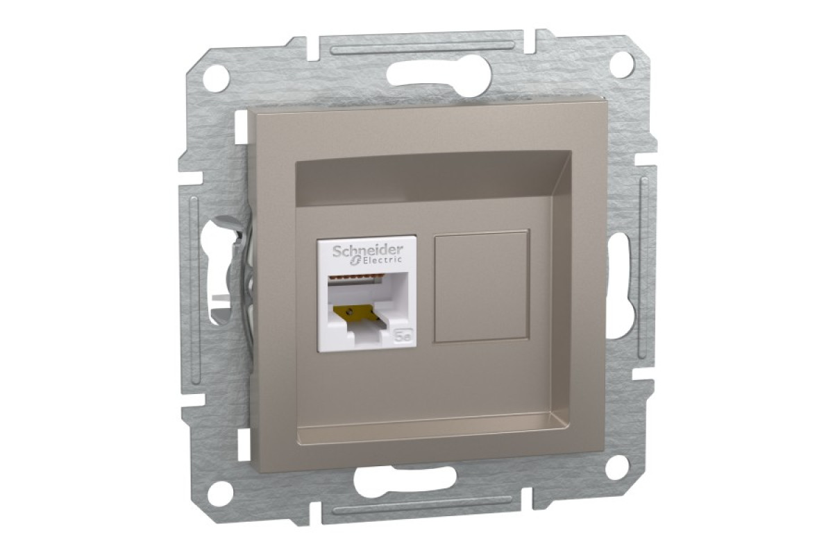 Розетка комп'ютерна RJ45 UTP категорія 5Е Asfora Бронза (EPH4300169)