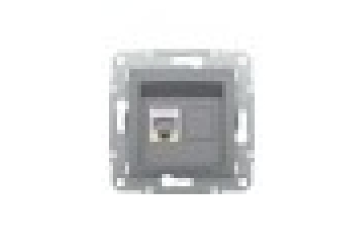 Розетка комп'ютерна RJ45 UTP категорія 5Е Asfora Сталь (EPH4300162)