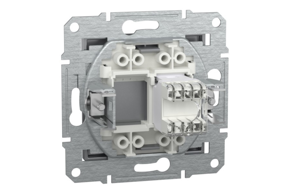 Розетка комп'ютерна RJ45 UTP категорія 5Е Asfora Сталь (EPH4300162)