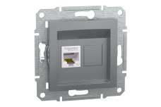 Розетка комп'ютерна RJ45 UTP категорія  5Е Asfora Сталь (EPH4300162)