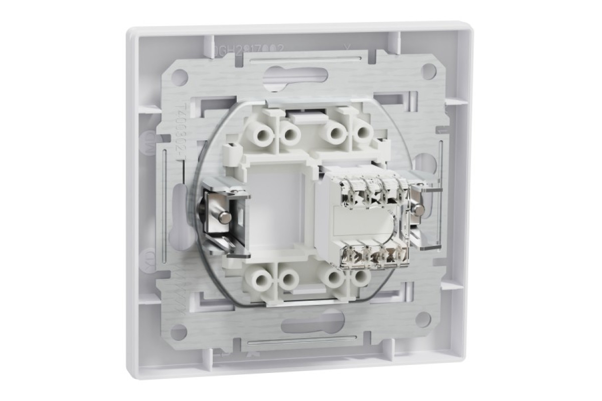 Розетка комп'ютерна RJ45 UTP категорія 5Е Біла Asfora (EPH4300121)
