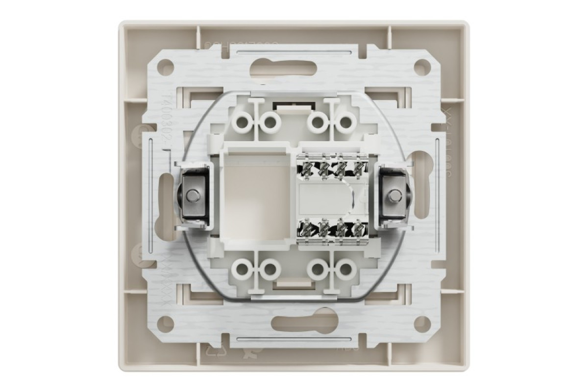 Розетка комп'ютерна RJ45 UTP категорія 5Е Крем Asfora (EPH4300123)