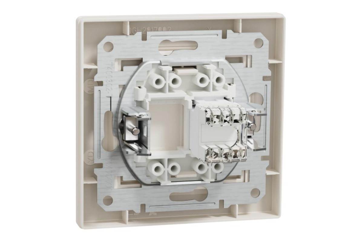 Розетка комп'ютерна RJ45 UTP категорія 5Е Крем Asfora (EPH4300123)