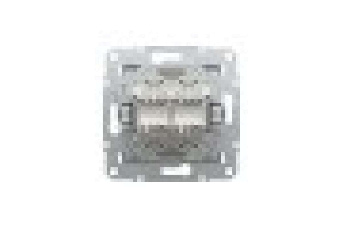 Розетка комп'ютерна RJ45 UTP категорія 5Е подвійна Asfora Алюміній (EPH4400161)