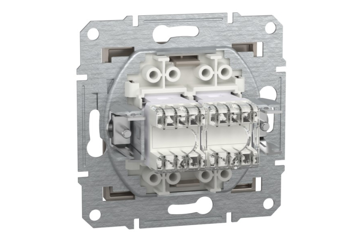 Розетка комп'ютерна RJ45 UTP категорія 5Е подвійна Asfora Бронза (EPH4400169)