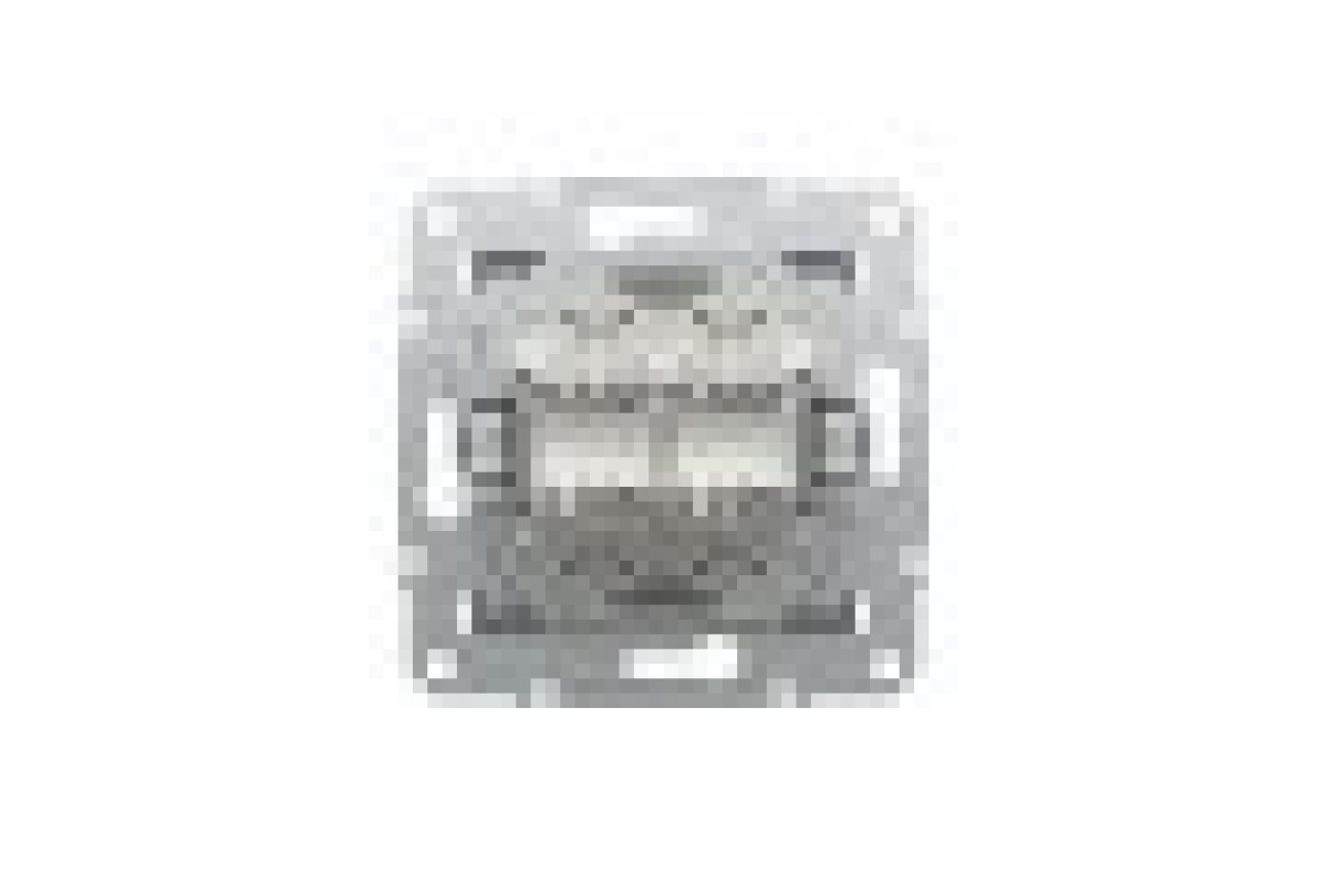 Розетка комп'ютерна RJ45 UTP категорія 5Е подвійна Asfora Сталь (EPH4400162)