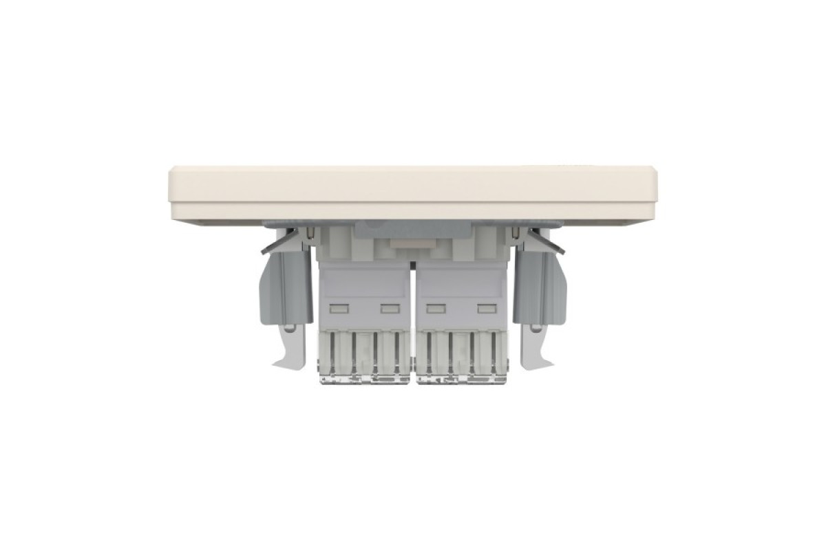 Розетка комп'ютерна RJ45 UTP категорія 6 подвійна Крем Asfora (EPH4800123)