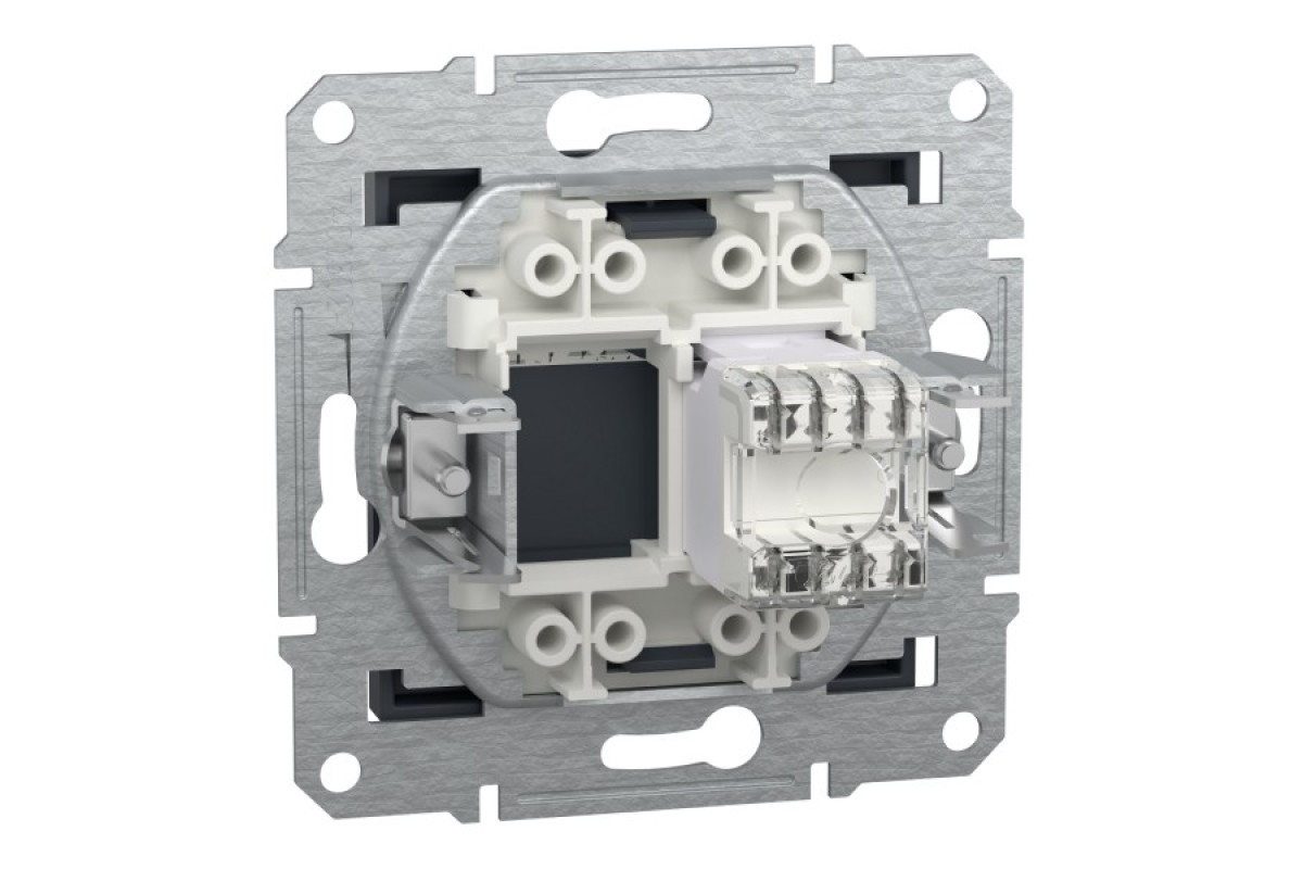 Розетка комп'ютерна RJ45 UTP категорія 6 Asfora Антрацит (EPH4700171)