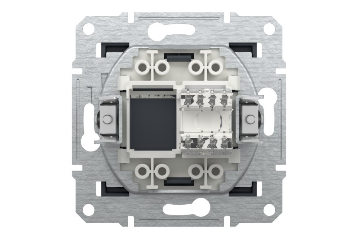 Розетка комп'ютерна RJ45 UTP категорія 6 Asfora Антрацит (EPH4700171)
