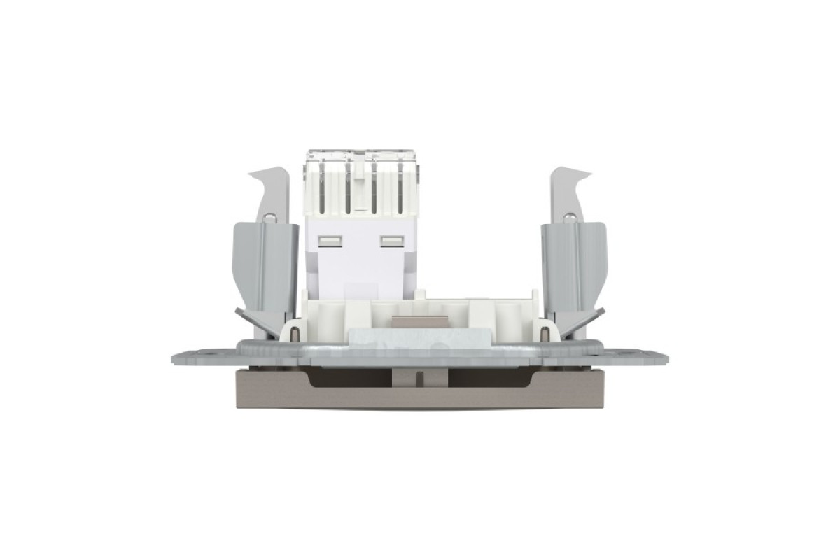 Розетка комп'ютерна RJ45 UTP категорія 6 Asfora Бронза (EPH4700169)