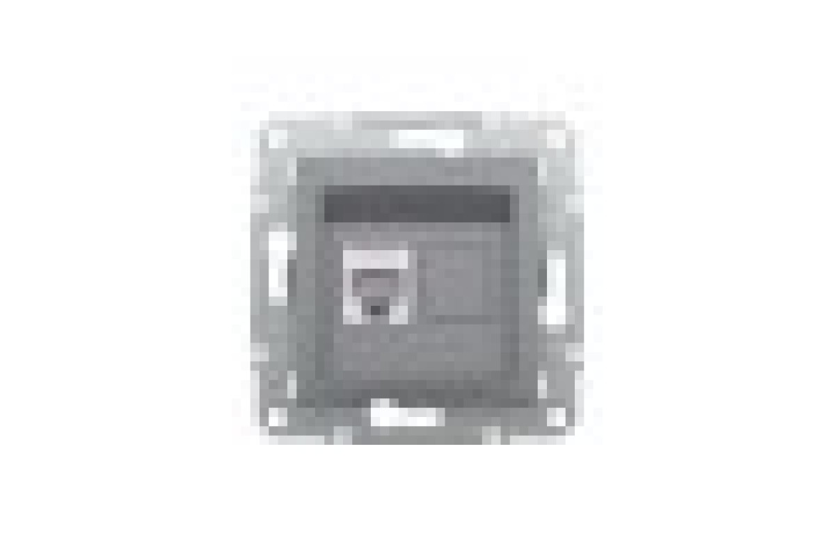 Розетка комп'ютерна RJ45 UTP категорія 6 Asfora Сталь (EPH4700162)