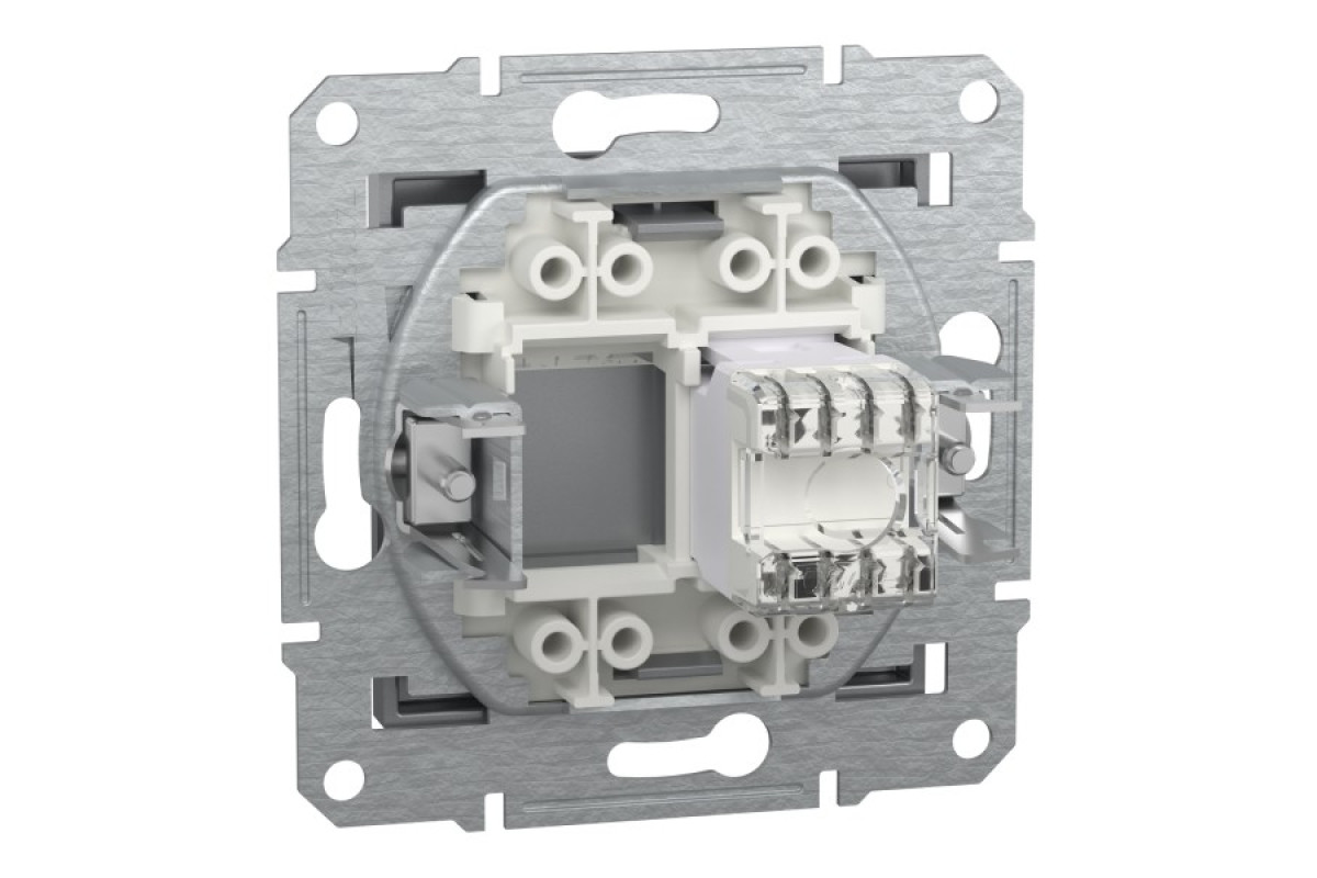 Розетка комп'ютерна RJ45 UTP категорія 6 Asfora Сталь (EPH4700162)