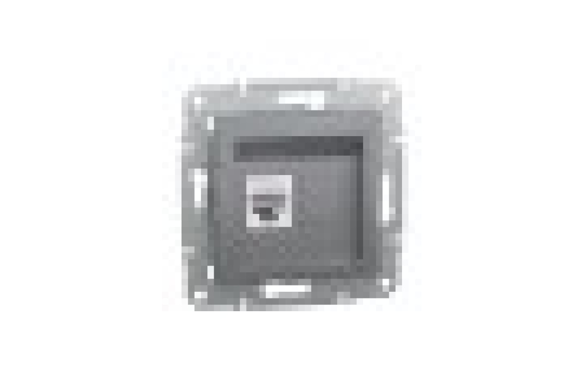 Розетка комп'ютерна RJ45 UTP категорія 6 Asfora Сталь (EPH4700162)