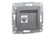 Розетка комп'ютерна RJ45 UTP категорія 6 Asfora Сталь (EPH4700162)